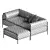 NOAH LIVING Modular Fabric Sofa 3D model small image 3