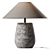 Elegant Textured Ceramic Table Lamp 3D model small image 1