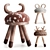 Animal Sculptural Children's Chair Set 3D model small image 1