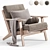 Vintage Armchair GE290 3D Model 3D model small image 3