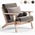 Vintage Armchair GE290 3D Model 3D model small image 5