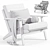Vintage Armchair GE290 3D Model 3D model small image 6