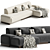 Modern Loveland Sofa | Moroso 3D model small image 3