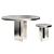 Elegant Silver-Plated Joe Carlo Tables 3D model small image 1