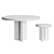 Elegant Silver-Plated Joe Carlo Tables 3D model small image 3