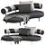 Luxury Modular Supermax Sofa Set 3D model small image 1