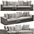 Modern Powell Sofa 3DsMax/Vray 3D model small image 1