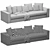 Modern Powell Sofa 3DsMax/Vray 3D model small image 7