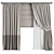  Modern Curtain Set M38 3D model small image 1
