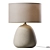 Elegant Ceramic Table Lamp Beige 3D model small image 1