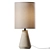 Modern Ribbed Ivory Angle Lamp 3D model small image 1