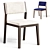 Modern Upholstered Wood Chair Atenas 3D model small image 1