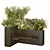 Urban Green Plant Benches Set 3D model small image 1