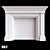 Versatile Gypsum Fireplace Portal 3D model small image 2