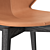 Sleek Leather Wood Chair 3D model small image 10