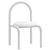 White Acrylic Chair with Velvet Seat 3D model small image 3