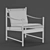 Modern Elegance Leather Lounge Chair 3D model small image 6