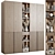 Modular Minimalist Style Wardrobe 3D model small image 1