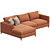 Sutton Rust Emery Sectional Set 3D model small image 2