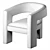 Tripod Armrest Chair by KARE 3D model small image 8