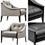 Contemporary Dezza Armchair Poltrona Frau 3D model small image 1