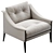Contemporary Dezza Armchair Poltrona Frau 3D model small image 2