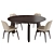 Sleek Roche Bobois Dining Set 3D model small image 3