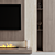 Custom TV Wall Unit: X-Form 3D model small image 4