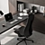 Executive Boss Desk Furniture 544 3D model small image 2