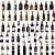 Premium Whiskey Cognac Bottle Assortment 3D model small image 1