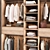 Modern Style Wardrobe with Decor 3D model small image 1