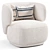 GIULIA Velvet Armchair Elegant Taupe 3D model small image 2