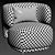 GIULIA Velvet Armchair Elegant Taupe 3D model small image 7