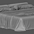 Luxe Gray Waffle Blanket Render 3D model small image 3