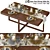 Elegant New Year Dining Set 3D model small image 1