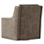  Stylish Swivel Upholstered Armchair 3D model small image 5