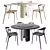 Italian Design Table & Chair 3D model small image 2