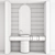 Modern Bathroom Furniture Set 3D model small image 3