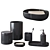 Sleek Bathroom Decor Set 3D model small image 1