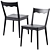 Stella Dining Chair in Velvet 3D model small image 3