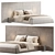 Modern Oriental Style Bed 3D model small image 1
