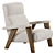 Contemporary Nora Armchair Design 3D model small image 4