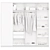 Modern White Wardrobe Composition 3D model small image 7