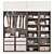Modern Beige Wardrobe Set 3D model small image 5