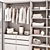 Modern Beige Wardrobe Set 3D model small image 6