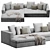 Modern Powell Sofa Furniture 3D model small image 6