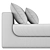 Elegant Sculptural Seating Bench 3D model small image 7