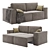 Convertible Sofa Kub: Space-Saving Design 3D model small image 1