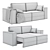 Convertible Sofa Kub: Space-Saving Design 3D model small image 4