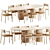 Modern Dining Set 72, Corona Render 3D model small image 1